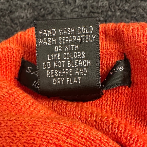 Sarah Spencer Vibrant Orange Cowl Neck Sweater - Picture 6 of 6